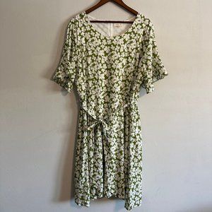 Roolee Floral Dress with Tie Waist Detail